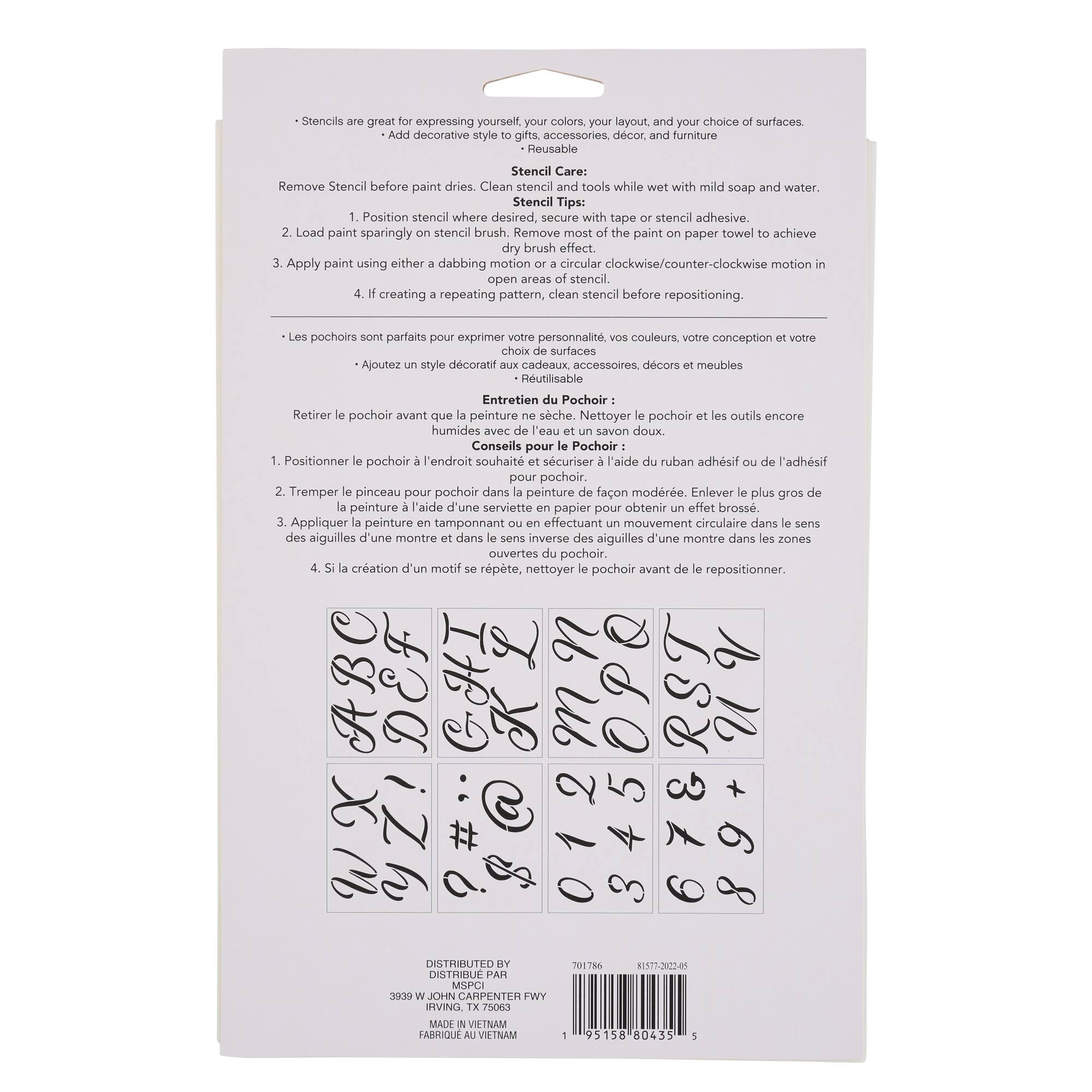 3" Formal Alphabet Font Stencils by Craft Smart®
